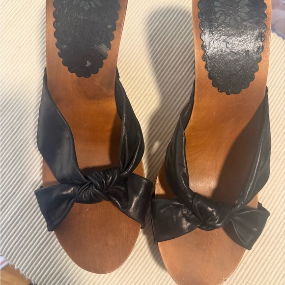 Yellow Box Black and Brown Mules Comfortable Slip-On Design - Picture 7 of 9